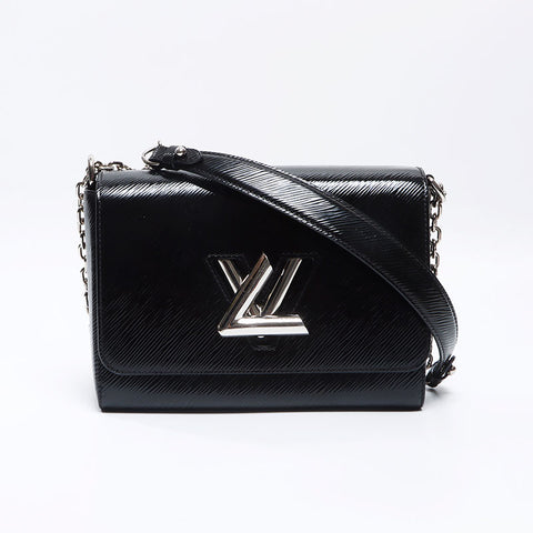 LOUIS VUITTON Patent Leather Twist MM Chain 2015 Epi Shoulder Bag black WS13823
