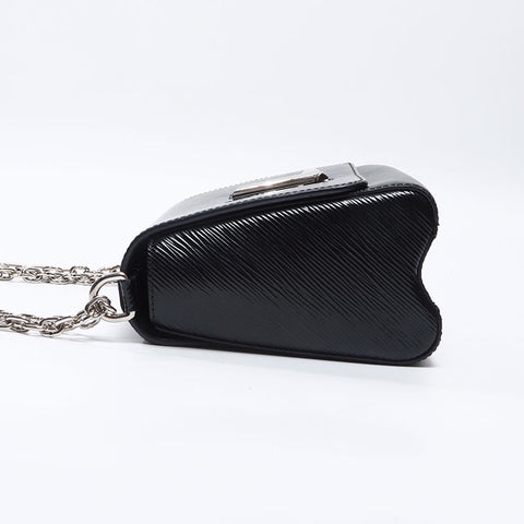 ルイ・ヴィトン LOUIS VUITTON パテントレザー ツイストMM チェーン 2015年 エピ ショルダーバッグ ブラック WS13823