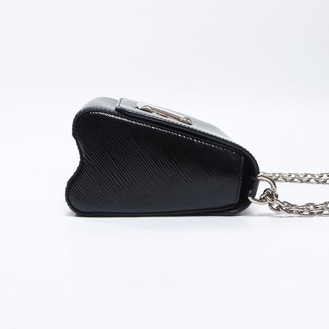ルイ・ヴィトン LOUIS VUITTON パテントレザー ツイストMM チェーン 2015年 エピ ショルダーバッグ ブラック WS13823
