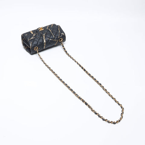 シャネル CHANEL ミニ マトラッセ チェーン　 ショルダーバッグ ブラック WS13826
