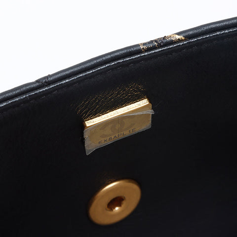 シャネル CHANEL ミニ マトラッセ チェーン　 ショルダーバッグ ブラック WS13826