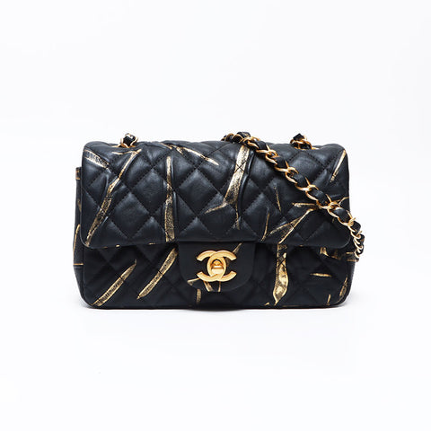 シャネル CHANEL ミニ マトラッセ チェーン　 ショルダーバッグ ブラック WS13826