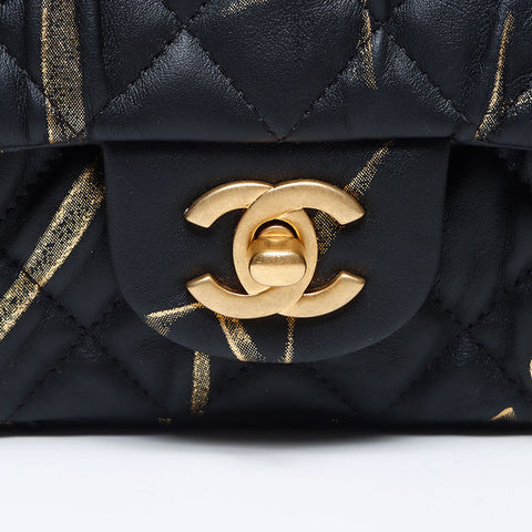 シャネル CHANEL ミニ マトラッセ チェーン　 ショルダーバッグ ブラック WS13826