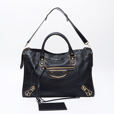 BALENCIAGA Classic City Bag 2way Shoulder Handbag black WS13827