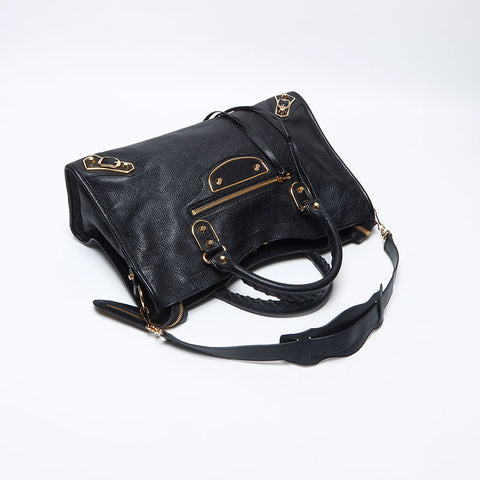 BALENCIAGA Classic City Bag 2way Shoulder Handbag black WS13827