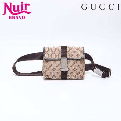 GUCCI GG canvas Pochette mini belt bag Shoulder Bag beige WS13830