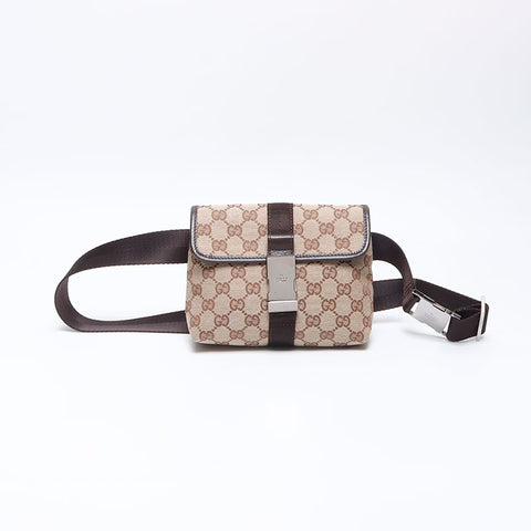 GUCCI GG canvas Pochette mini belt bag Shoulder Bag beige WS13830