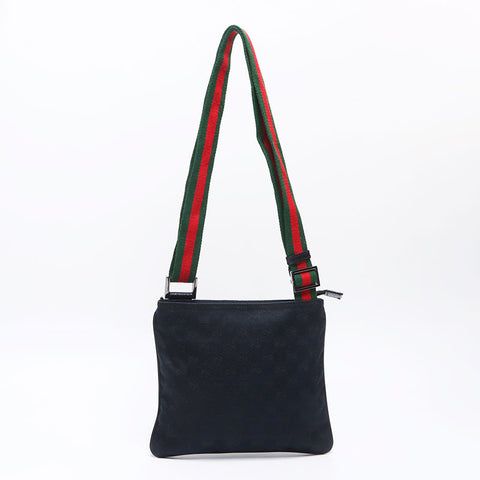 グッチ GUCCI GGキャンバス ショルダーバッグ ブラック WS13831