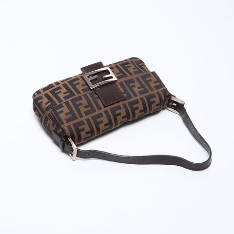 フェンディ FENDI マンマバケット ズッカ ショルダーバッグ ブラウン WS13833