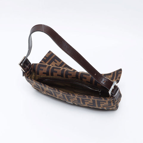 フェンディ FENDI マンマバケット ズッカ ショルダーバッグ ブラウン WS13833