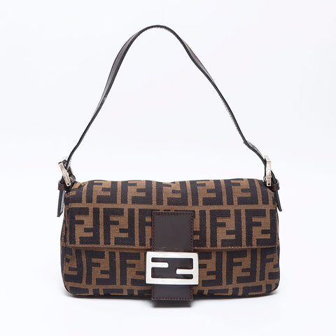 フェンディ FENDI マンマバケット ズッカ ショルダーバッグ ブラウン WS13833