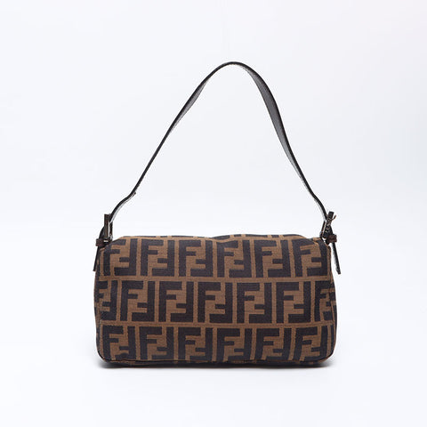 フェンディ FENDI マンマバケット ズッカ ショルダーバッグ ブラウン WS13833
