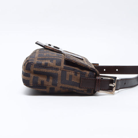 フェンディ FENDI マンマバケット ズッカ ショルダーバッグ ブラウン WS13833