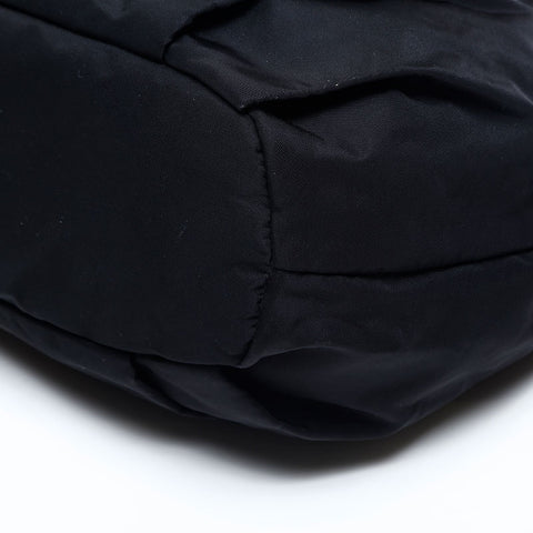 PRADA Nylon Logo Ribbon Shoulder Bag black WS13834
