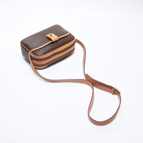 セリーヌ CELINE マカダム ショルダーバッグ ブラウン WS13835