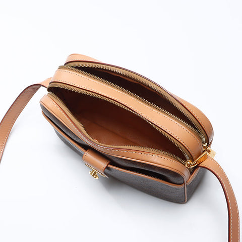 セリーヌ CELINE マカダム ショルダーバッグ ブラウン WS13835