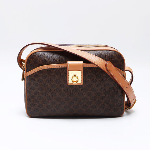 セリーヌ CELINE マカダム ショルダーバッグ ブラウン WS13835
