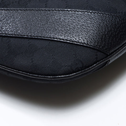 GUCCI GG canvas x leather hobo one belt Shoulder Bag black WS13836