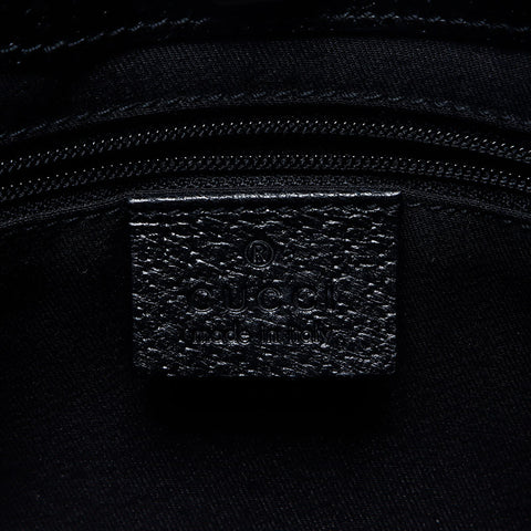 Gucci GG帆布X皮革手提包黑色WS13837