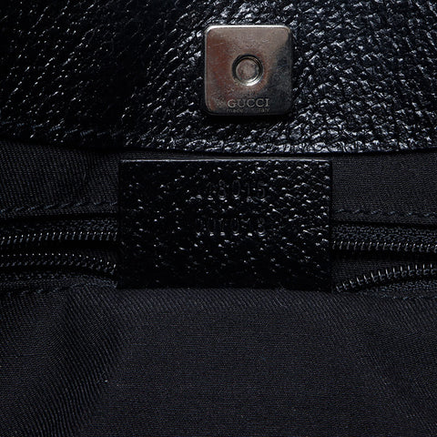 Gucci GG Canvas x Cuir Handbag Black WS13837