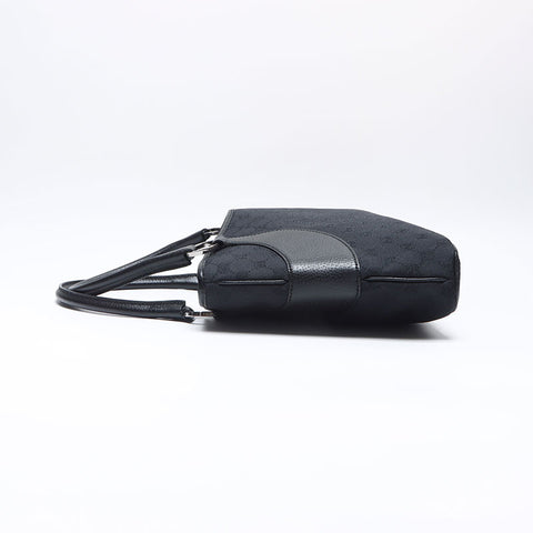 Gucci GG Canvas x Cuir Handbag Black WS13837
