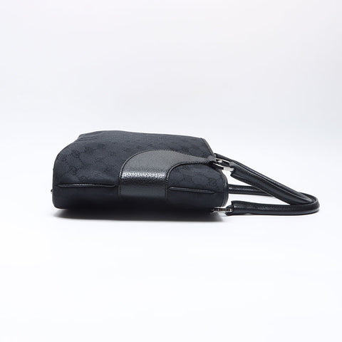 Gucci GG Canvas x Cuir Handbag Black WS13837