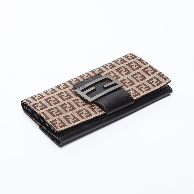 ✨極美品✨　FENDI フェンディ　長財布　ズッカ柄　ズッキーノ　キャンバス ✨極美品✨ FENDI フェンディ 長財布 ズッカ柄 ズッキーノ