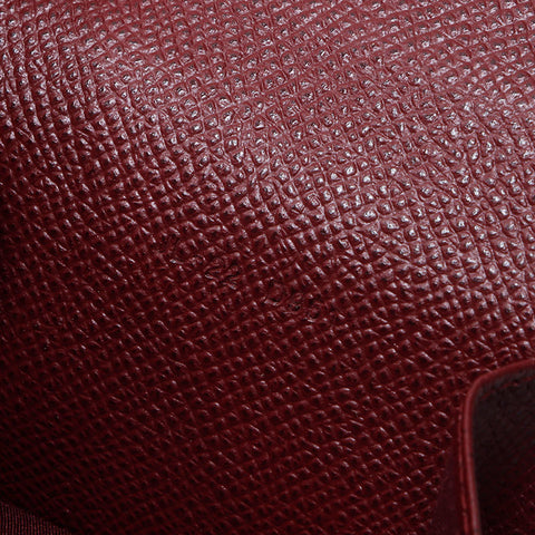 Salvatore Ferragamo Compact Mini Folding Wallet Vara Leather Bifold Wallet Red WS13841