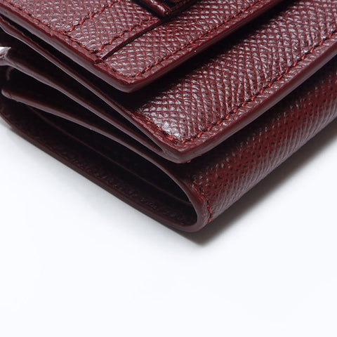 サルヴァトーレフェラガモ Salvatore Ferragamo コンパクト ミニ 折りたたみ財布 ヴァラ レザー 二つ折り財布 レッド WS13841