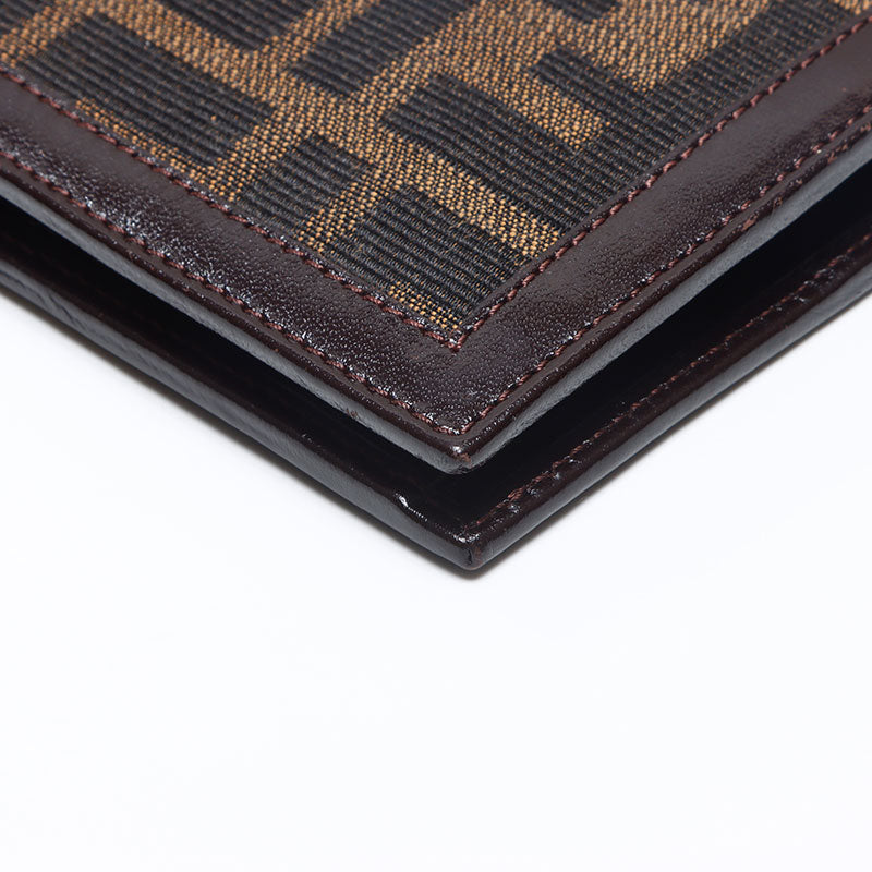 フェンディ FENDI キャンバス ズッカ 二つ折り財布 ブラウン フェンディ FENDI キャンバス ズッカ 二つ折り財布 ブラウン