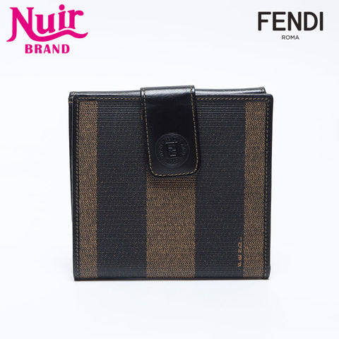 FENDI Pecan PVC Bifold Wallet Brown WS13844