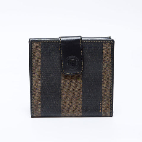 FENDI Pecan PVC Bifold Wallet Brown WS13844