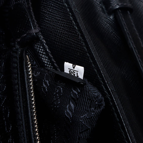 PRADA Nylon quilted Chain Shoulder Bag black WS13845