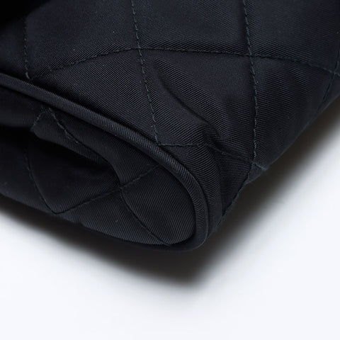 PRADA Nylon quilted Chain Shoulder Bag black WS13845