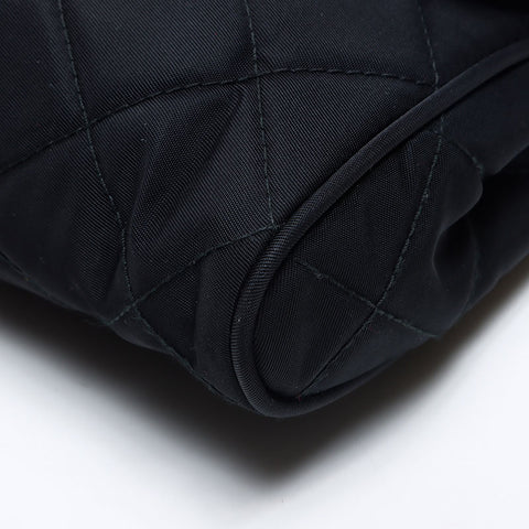 PRADA Nylon quilted Chain Shoulder Bag black WS13845