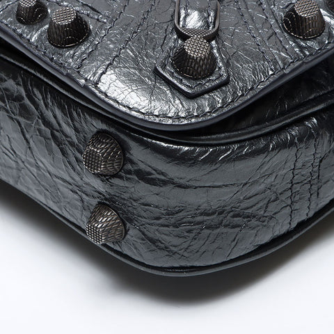 BALENCIAGA Le Cagole Xs Flap Bag Le Cagole Flap Giant Shoulder Bag Silver WS13846