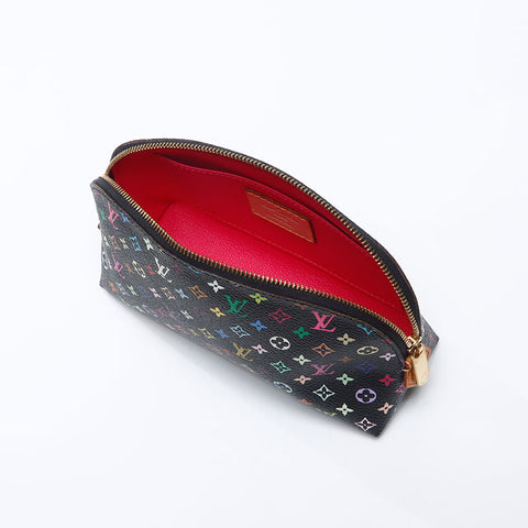 ルイ・ヴィトン LOUIS VUITTON マルチカラー モノグラム ポシェット コスメティック 2011 ポーチ ブラック WS13855