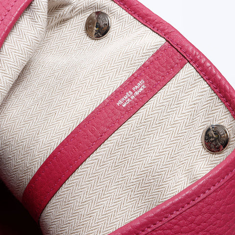 HERMES O engraved 2010 Garden Party 36 Negonda Tote Bag pink WS13856