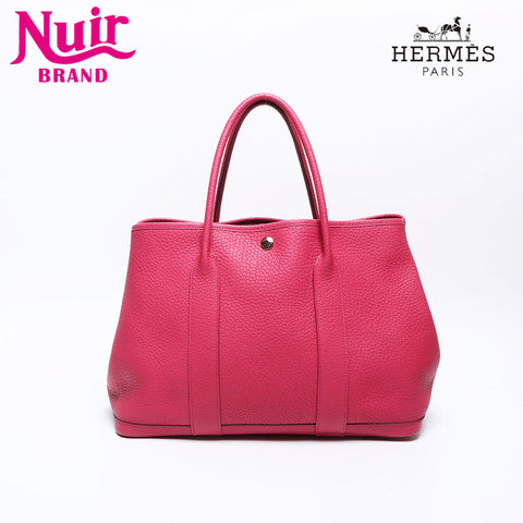 HERMES ◻︎O engraved 2010 Garden Party 36 Negonda Tote Bag pink WS13856
