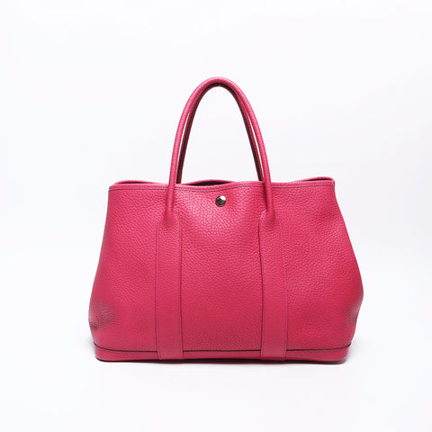 HERMES O engraved 2010 Garden Party 36 Negonda Tote Bag pink WS13856