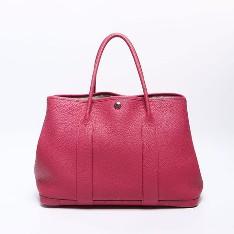 HERMES O engraved 2010 Garden Party 36 Negonda Tote Bag pink WS13856