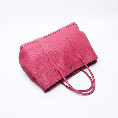 HERMES O engraved 2010 Garden Party 36 Negonda Tote Bag pink WS13856