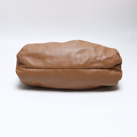BOTTEGAVENETA Leather The Pouch Hobo Handbag Brown WS13859