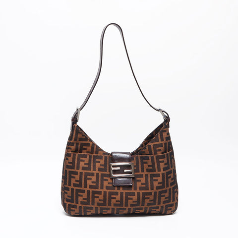 フェンディ FENDI ズッカ マンマ ショルダーバッグ ブラウン WS13864