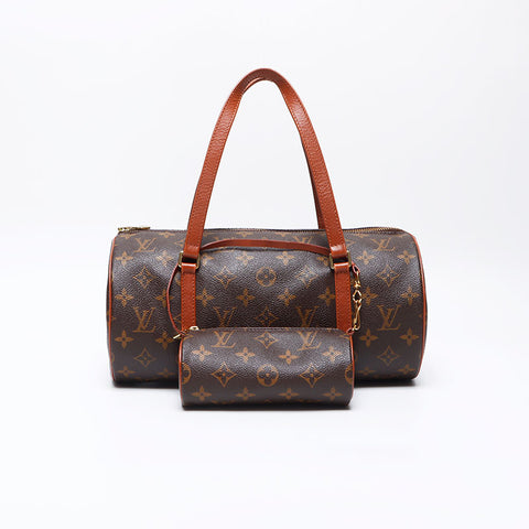 ルイ・ヴィトン LOUIS VUITTON 1997年製 モノグラム パピヨン ポーチ付き ショルダーバッグ ブラウン WS13865