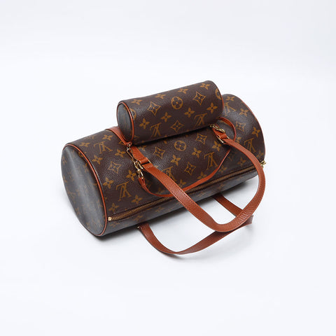 ルイ・ヴィトン LOUIS VUITTON 1997年製 モノグラム パピヨン ポーチ付き ショルダーバッグ ブラウン WS13865