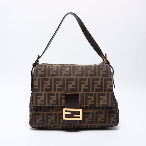 フェンディ FENDI マンマバケット ズッカ ショルダーバッグ ブラウン WS13866
