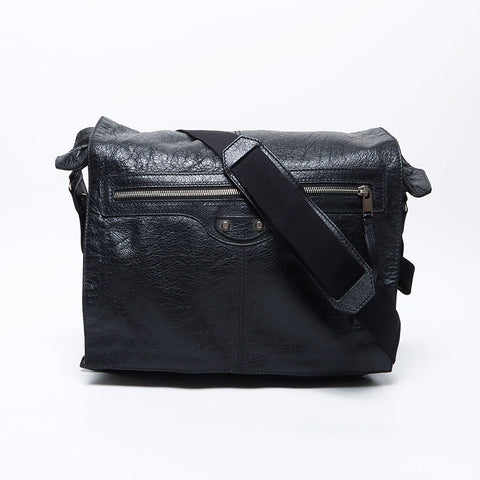 バレンシアガ BALENCIAGA レザー ショルダーバッグ ブラック WS13868