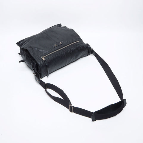 バレンシアガ BALENCIAGA レザー ショルダーバッグ ブラック WS13868