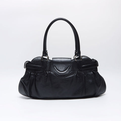 Salvatore Ferragamo Leather Gancini Handbag black WS13869